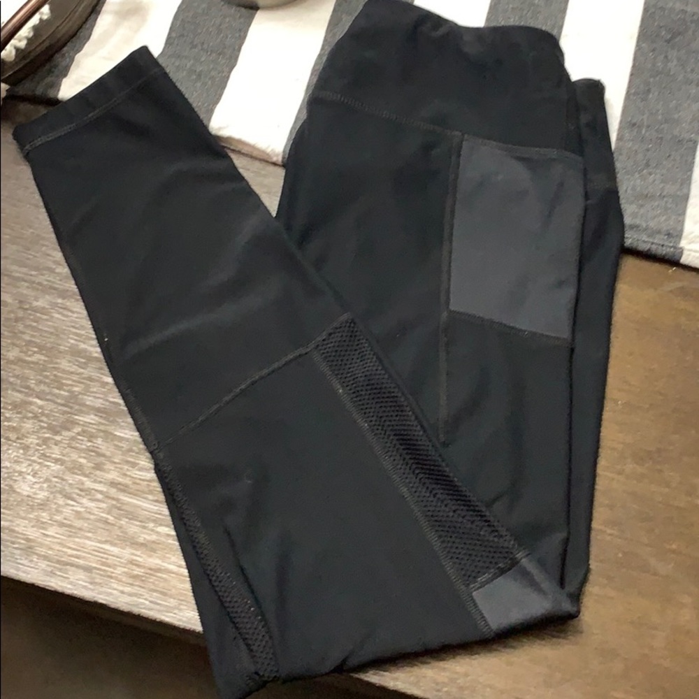 90 Degree by Reflex Black Leggings with mesh